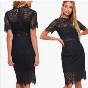 Black lulu lace dress